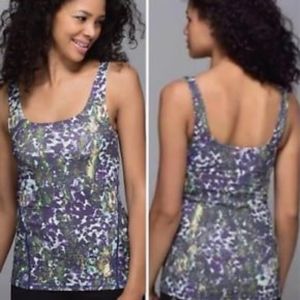Lululemon Amala Tank Purple Blurred Floral